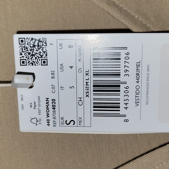 MANGO Boho Dress, S, Tan,Beige NWT - Picture 15 of 15